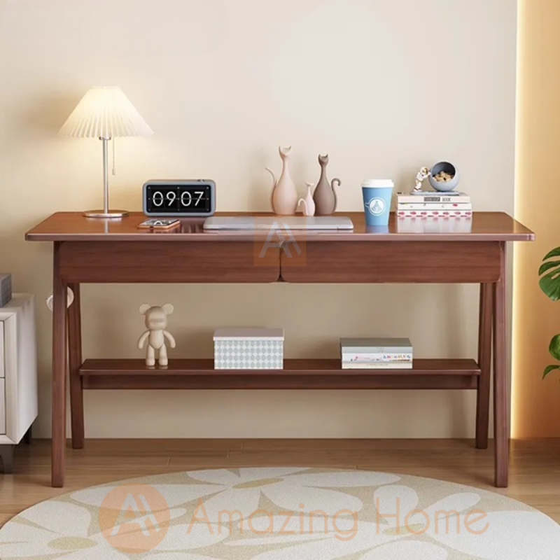Angus 120cm Solid Wood Study Table Working Desk – AmazingHome.my