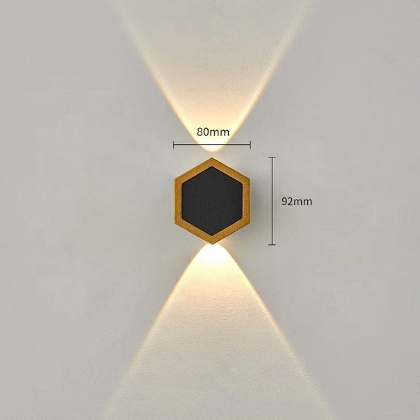 Outdoor Waterproof LED Wall Light | Indoor & Outdoor Modern Hexagon Wall Lamp