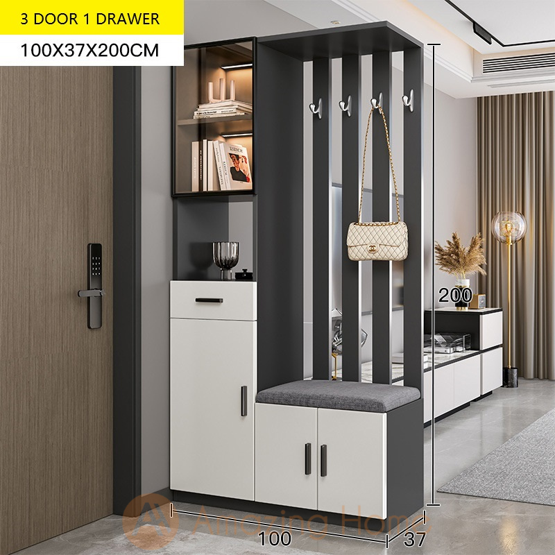 Astrid 3 Door 1 Drawer Entrance Cabinet Hall Divider Partition