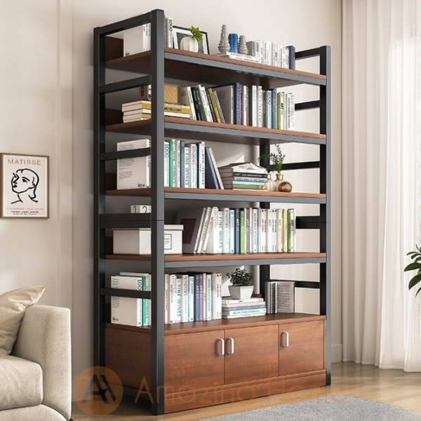 Skyy 5-tier display cabinet with open shelves for books, home décor, office storage and retail product display