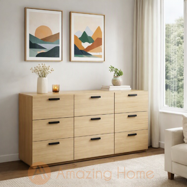 Vivo 9-Drawer Wooden Storage Cabinet Chest of Drawers