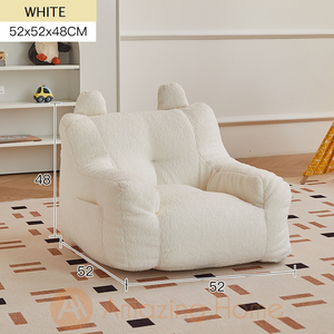Codie Children Lazy Sofa Chair Cream White
