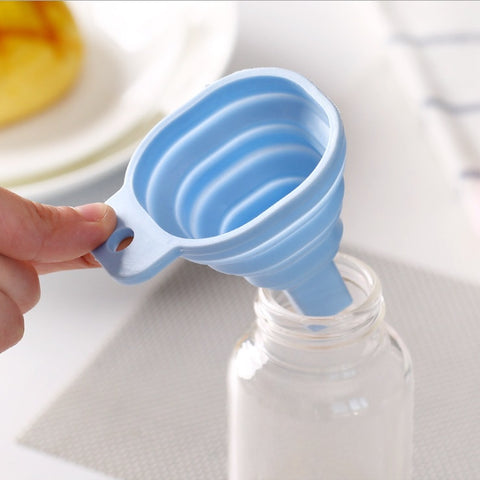 Amazing Home Foldable Silicone Funnel for Filling Bottles/Liquid or Powder Transfer
