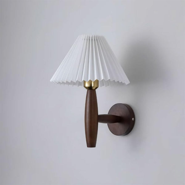 Japanese Style Wooden Pleated Umbrella Wall Light | Wall Lamp