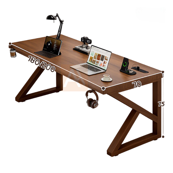 Soren 180x70cm Solid Wood Study Table | Modern Home Office Computer Desk