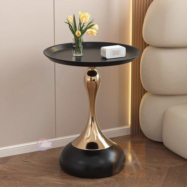 Ludde Round Couch Side Table Metal Coffee Table Balcony Table Bedside Table