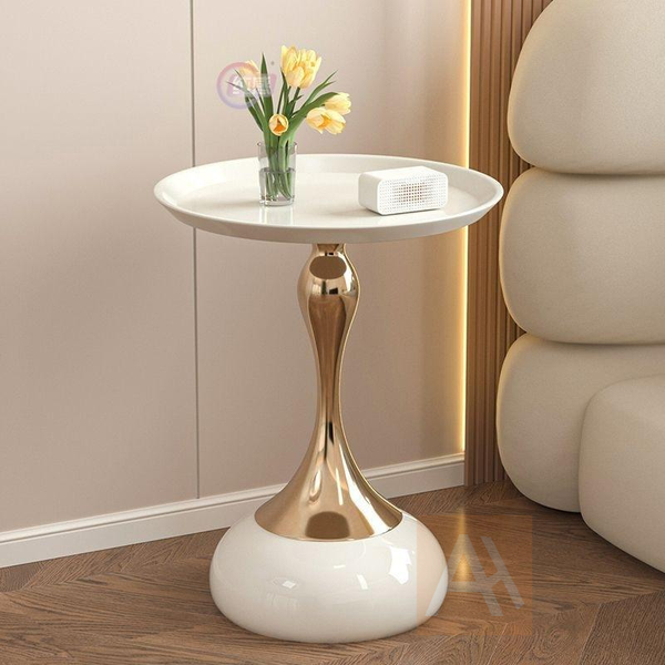 Ludde Round Couch Side Table Metal Coffee Table Balcony Table Bedside Table