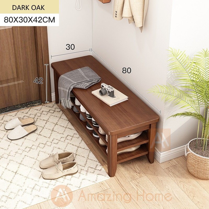 Shizen Shoe Bench Shoe Rack 80x30x42cm