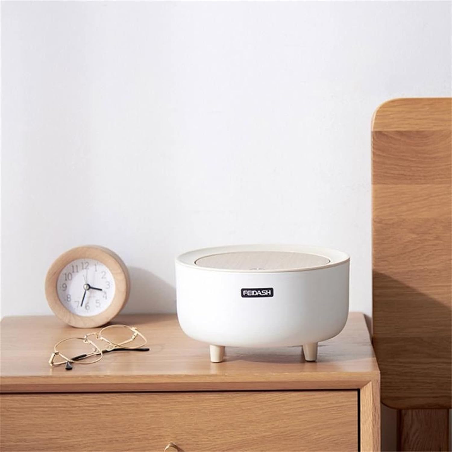 Amazing Home Desktop Trash Can Trash Bin Waste Bin Press Lid Cover Mini Dustbin Storage Box