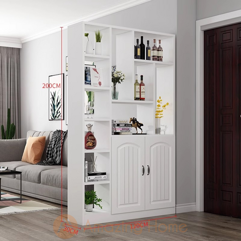 Aksel Entrance Cabinet 2 Door Side Shelf Hall Divider