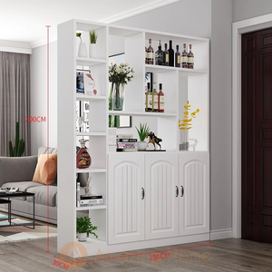 Aksel Entrance Cabinet 3 Door Side Shelf Hall Divider