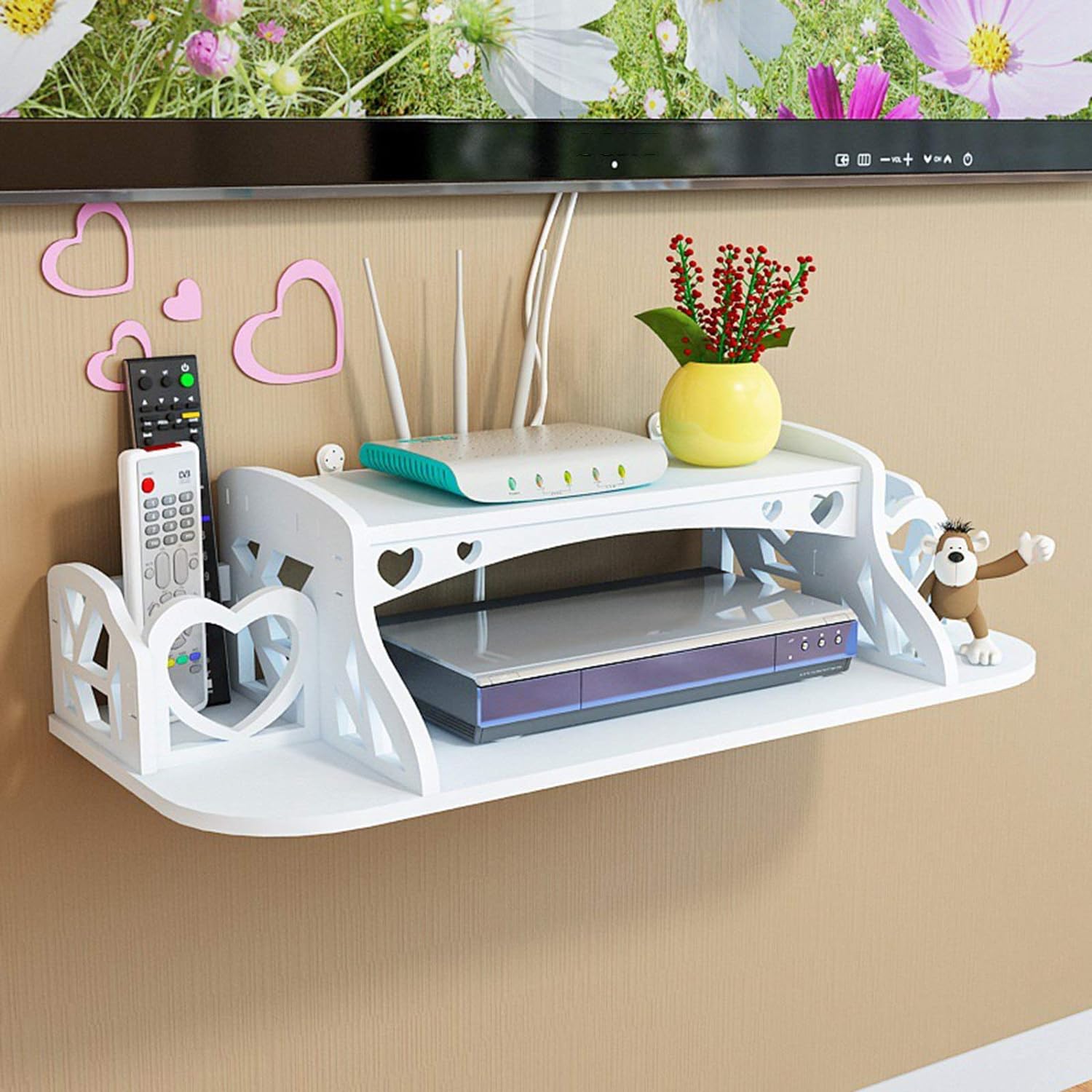 Amazing Home Wall Mount Media Console Storage Organizer