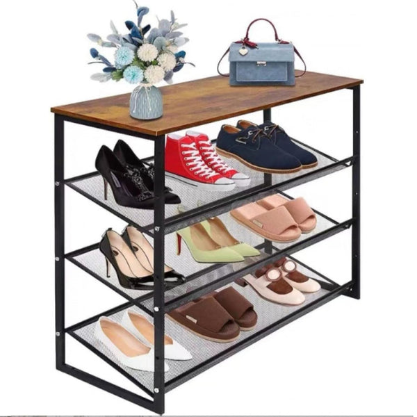 Amazing Home 4 Tier / 3 Tier Simple Freestanding Shoe Rack