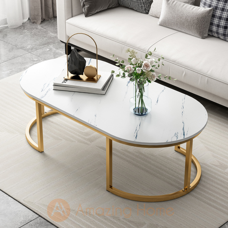 Walker Single Layer Rectangular Coffee Table White