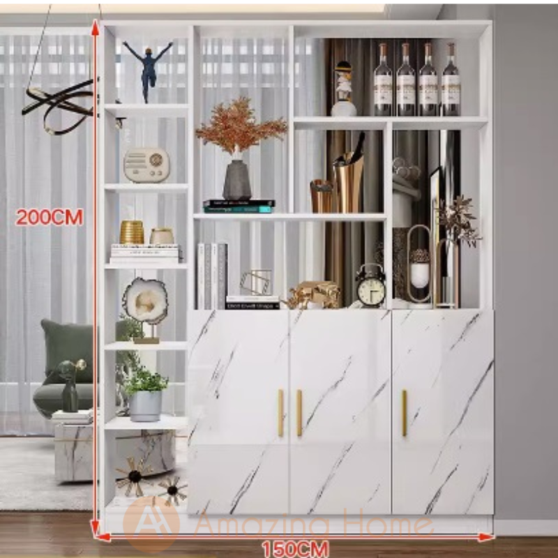 Anders Entrance Cabinet 3 Door Side Shelf Hall Divider