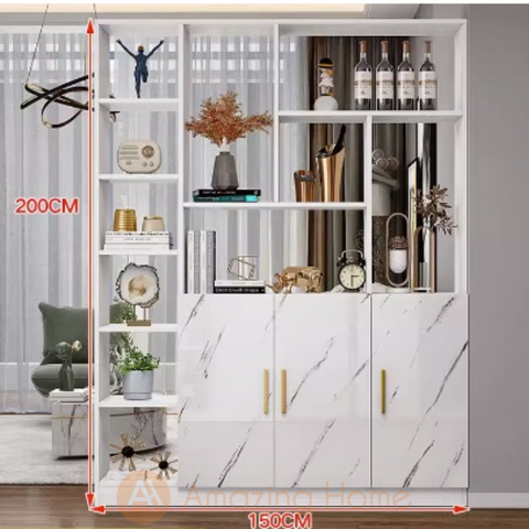 Anders Entrance Cabinet 3 Door Side Shelf Hall Divider