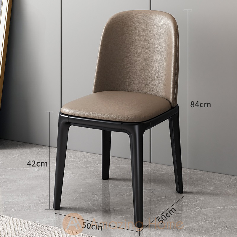 Hardy Solid Wood Backrest Dining Chair Khaki/Black