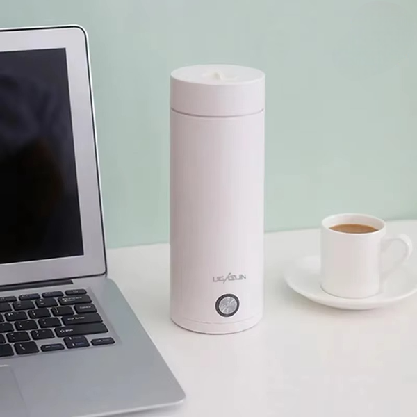 3-in-1 Portable Electric Travel Kettle 400ml | Stainless Steel Thermal Flask Water Bottle