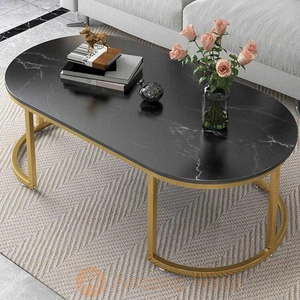 Walker Single Layer Rectangular Coffee Table Black