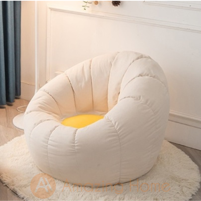 Pepo Bean Bag Lazy Sofa Cream/Yellow