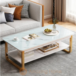 Walker Tempered Glass Two Layer Rectangular Coffee Table
