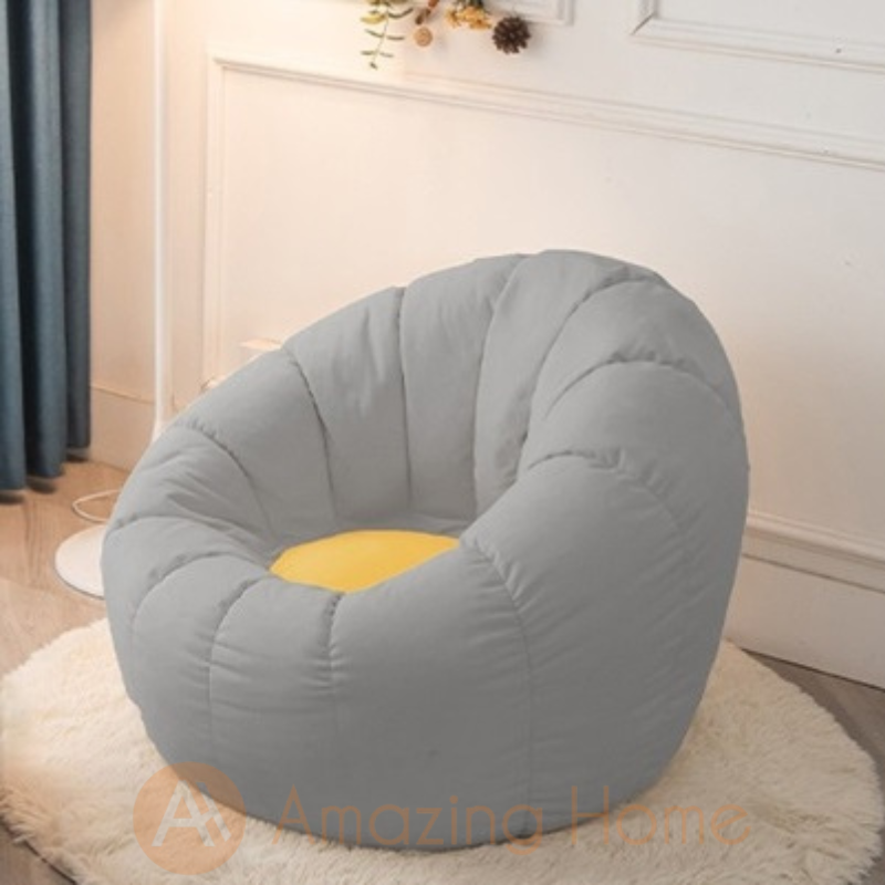 Pepo Bean Bag Lazy Sofa Grey/Yellow