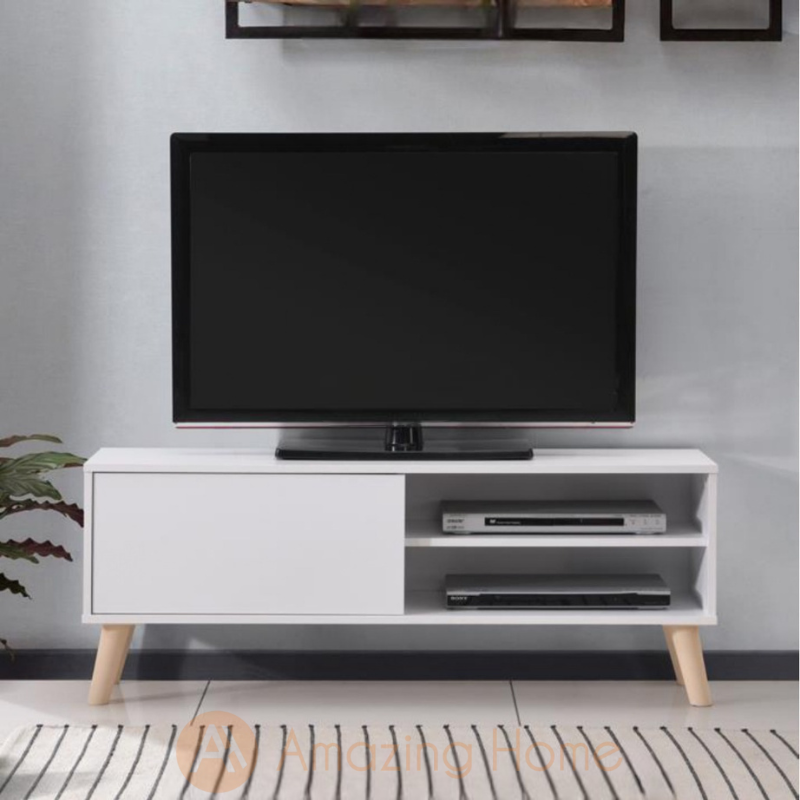Jensen 120cm TV Stand White TV Cabinet