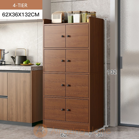 Anya 4 Tier Sideboard Storage Kitchen Cabinet
