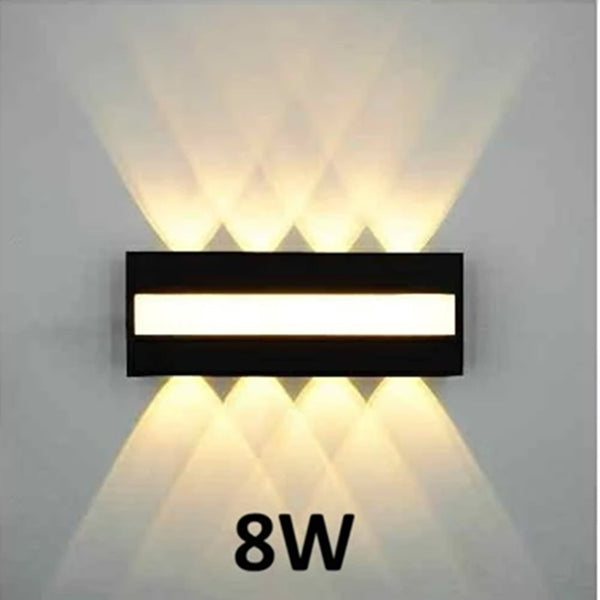 Black LED Wall Light | Modern Outdoor Wall Lamp
