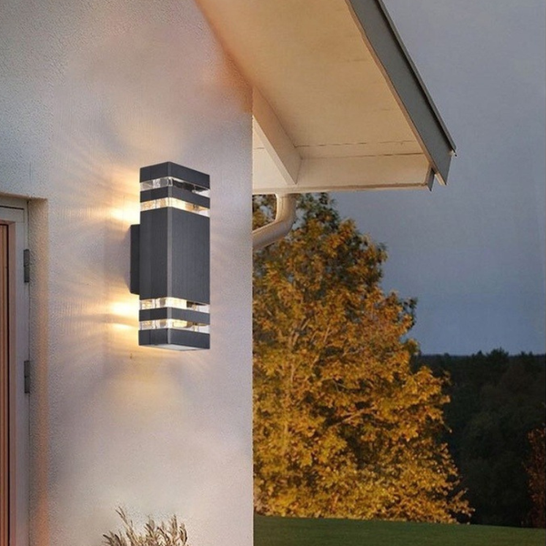 Outdoor Up & Down Wall Light | Indoor & Outdoor Modern Rectangular Wall Lamp