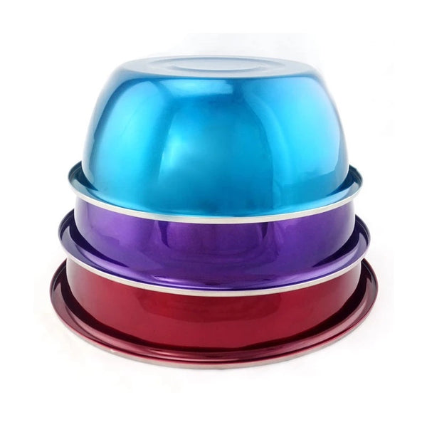 Amazing Home Set of 3 Stainless Steel Kitchen Mixing Bowl
