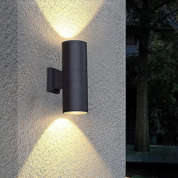 Outdoor Up & Down Wall Light | Indoor & Outdoor Modern Cylindrical Wall Lamp