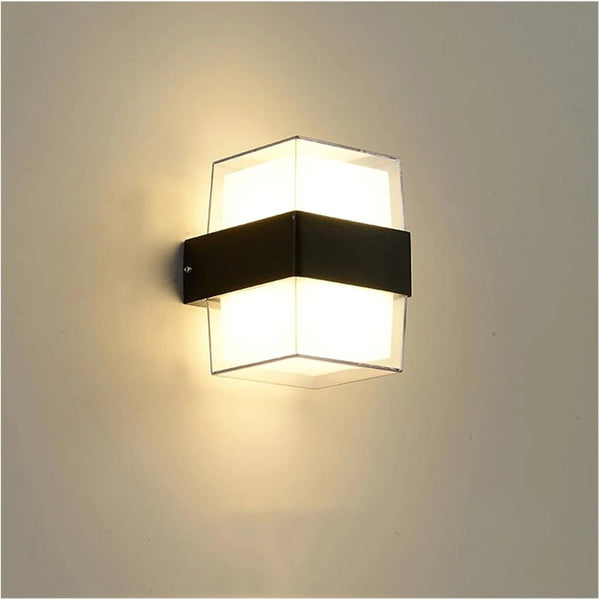 Outdoor Waterproof LED Wall Light | Indoor & Outdoor Modern Square 2 Lights Wall Lamp