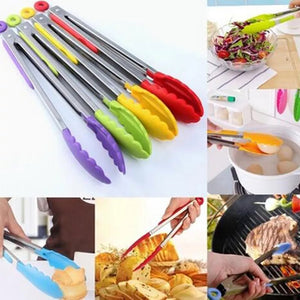 Amazing Home Stainless Steel Handy Kitchen Food Tongs