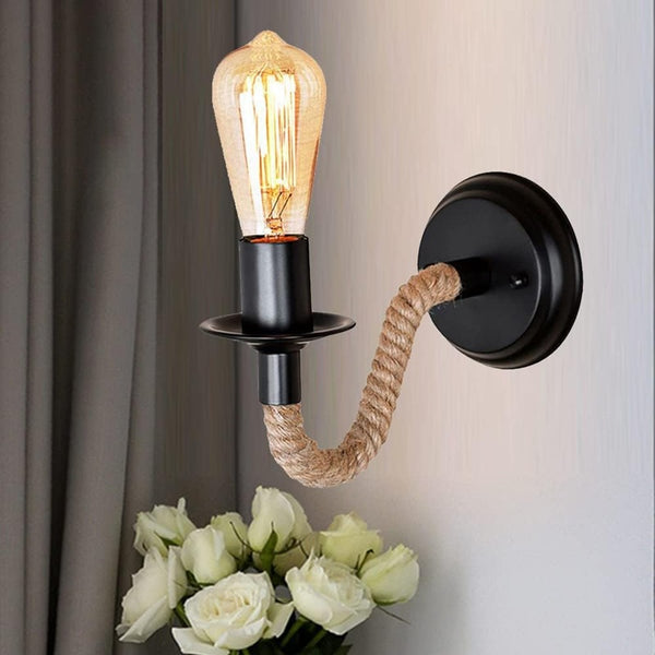 Modern Nordic Rope Wall Light | Decorative Wall Lamp with Two-Way Design