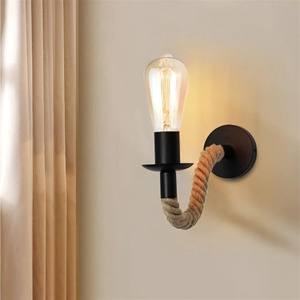 Modern Nordic Rope Wall Light | Decorative Wall Lamp with Two-Way Design