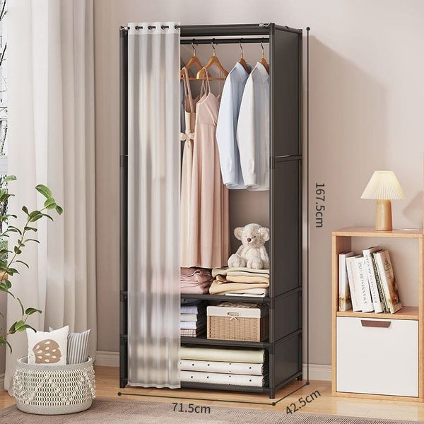 Amazing Home Multi-Layer Bedroom Open Wardrobe Closet Clothes Organizer Storage