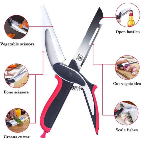 Amazing Home Stainless Steel Multipurpose Kitchen Scissors Smart Cutter