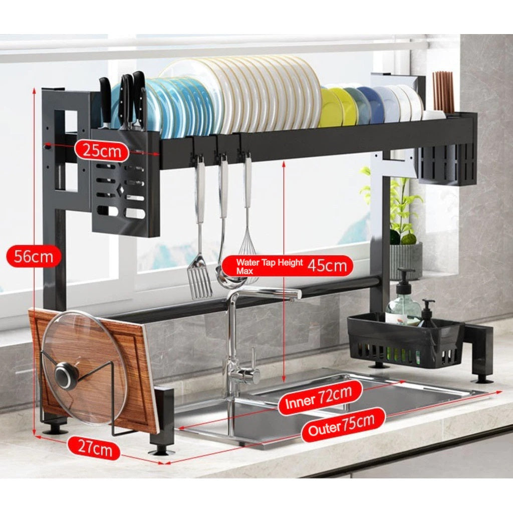 Amazing Home Kitchen Dish Rack Over Sink Dish Drainer Organizer Shelf