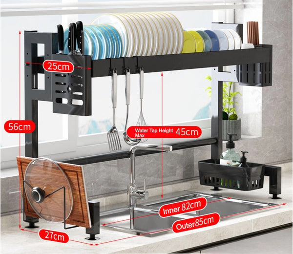 Amazing Home Kitchen Dish Rack Over Sink Dish Drainer Organizer Shelf