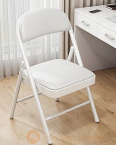 (Stock Clearance) Amazing Home White Padded Folding Chair