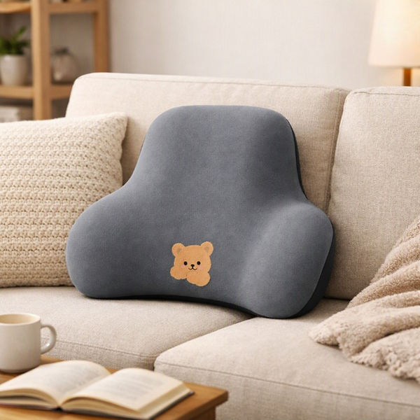 Ergonomic memory foam cushion designed for breathable comfort in cars, sofas, and office seating