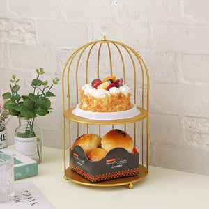 Amazing Home Double Layer Bird Cage Cake Display Stand
