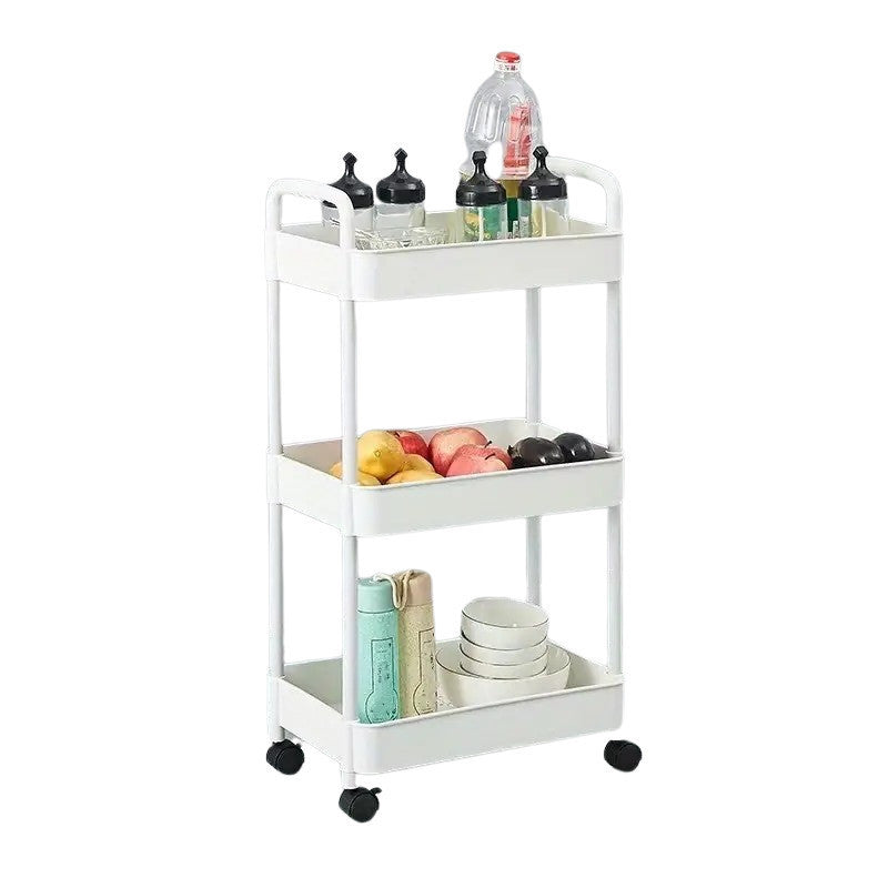 Amazing Home 3 Tier Multipurpose Storage Rack Trolley Rolling Cart