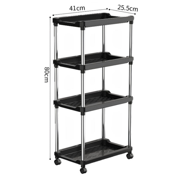 Amazing Home Multi-Layer Storage Rack Standing Storage Shelf Organizer Rack Shelving Unit for Living Room Bathroom Kitchen