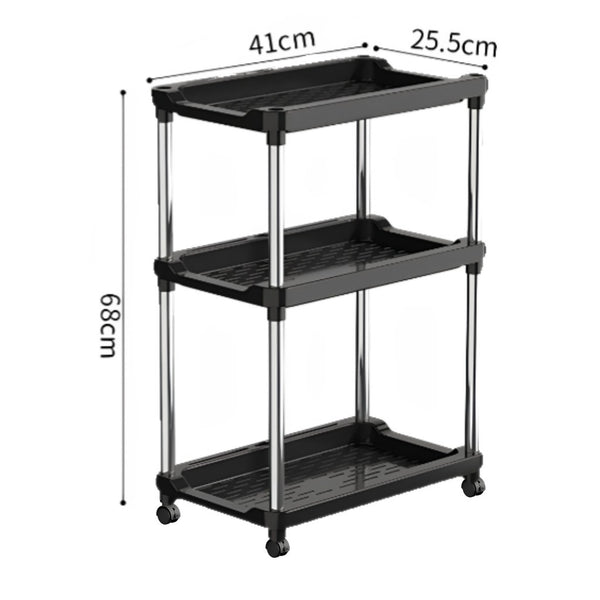 Amazing Home Multi-Layer Storage Rack Standing Storage Shelf Organizer Rack Shelving Unit for Living Room Bathroom Kitchen