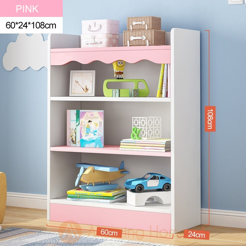 Snow Pink Kids Bookshelf Bookcase