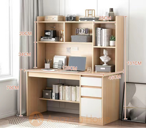 Aymer Study Table Large With Shelf Drawer Office Desk Workstation