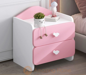 Snow Pink Kids Bedside Cabinet Bedside Table