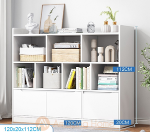 Fantasy White Kids Bookshelf With Cabinet Medium